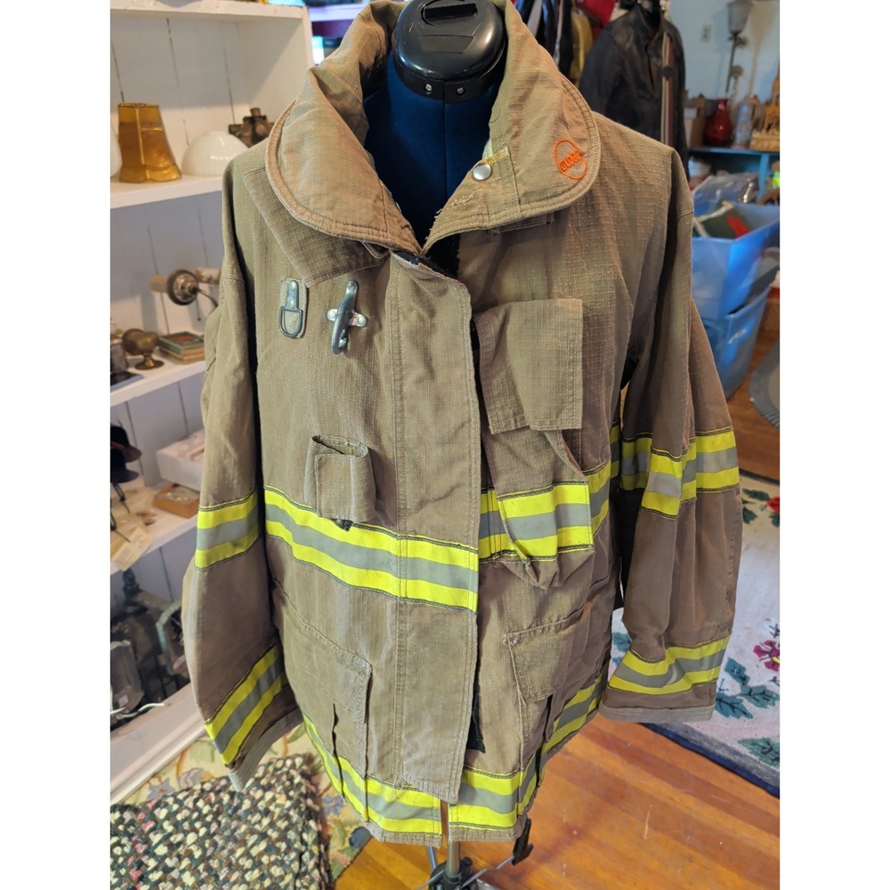 Globe Firefighter Turnout Jacket GX-7 Schaghticoke Fire Dept Shell Tan 50 X 32